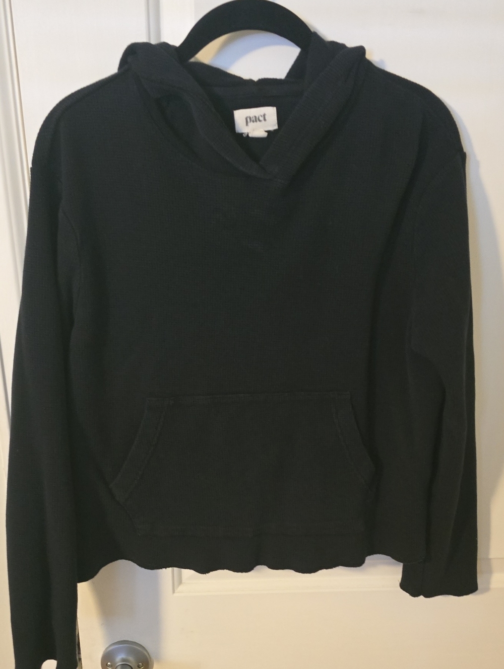 Pact Women's Black Hooded Sweater